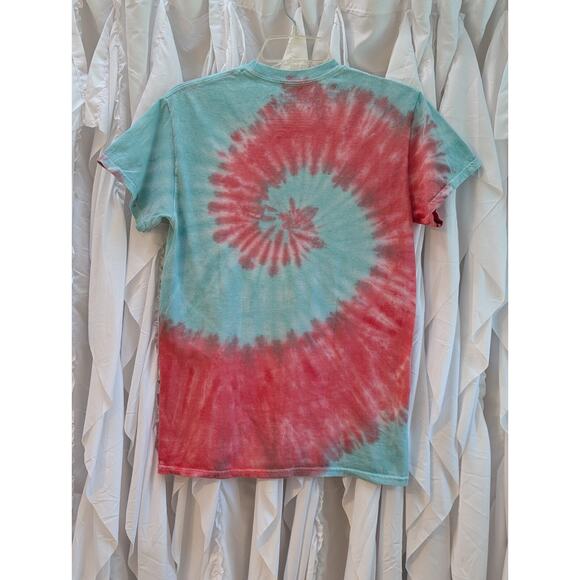 Blink-182 Drip Logo Tie-Dye T-Shirt Unisex Size Small Pink/Green 100% Cotton - Picture 4 of 7